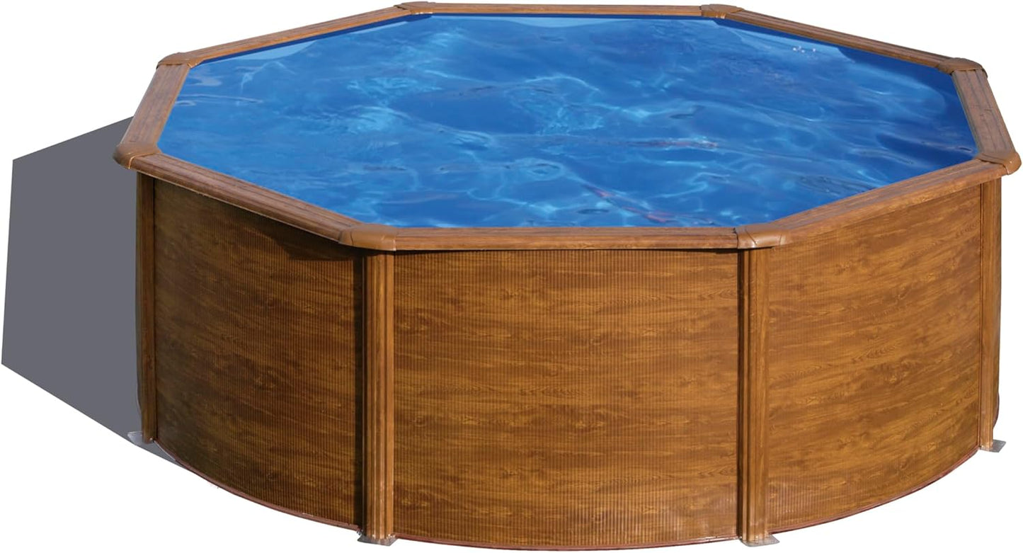 Piscina Elevada Redonda, Aspecto Madera, 300 x 120