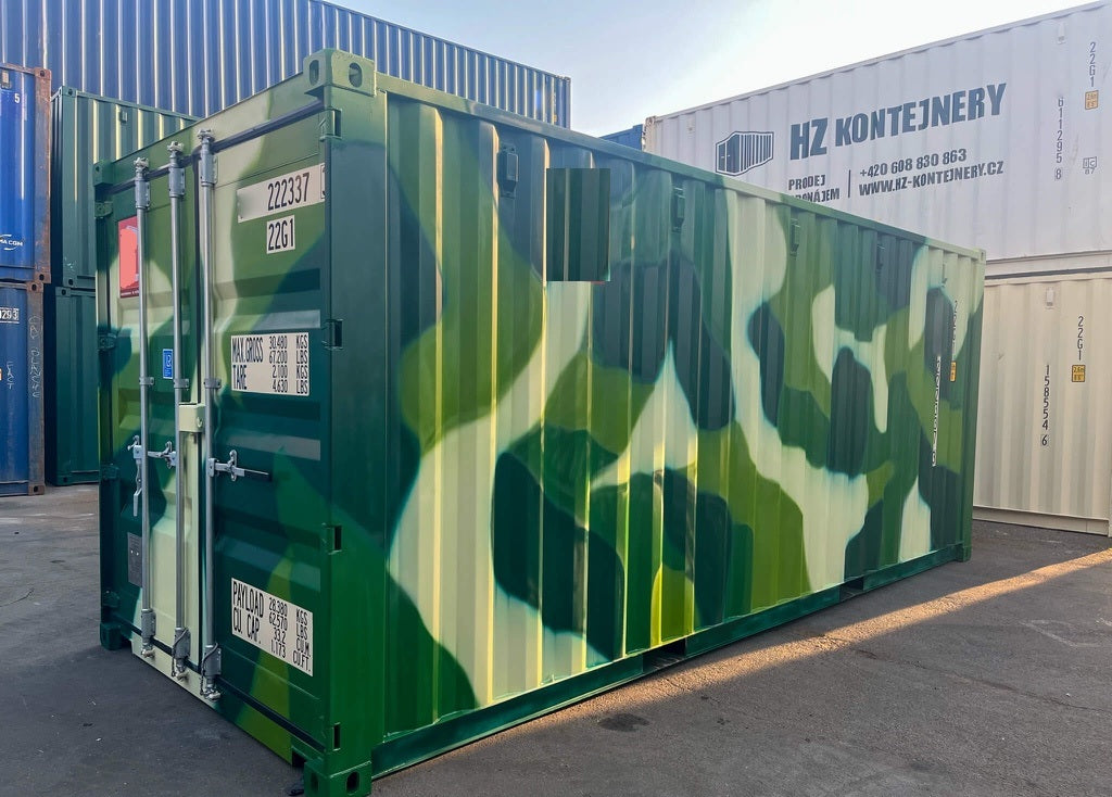 Contenedor Marítimo de 20 Pies – Camuflaje