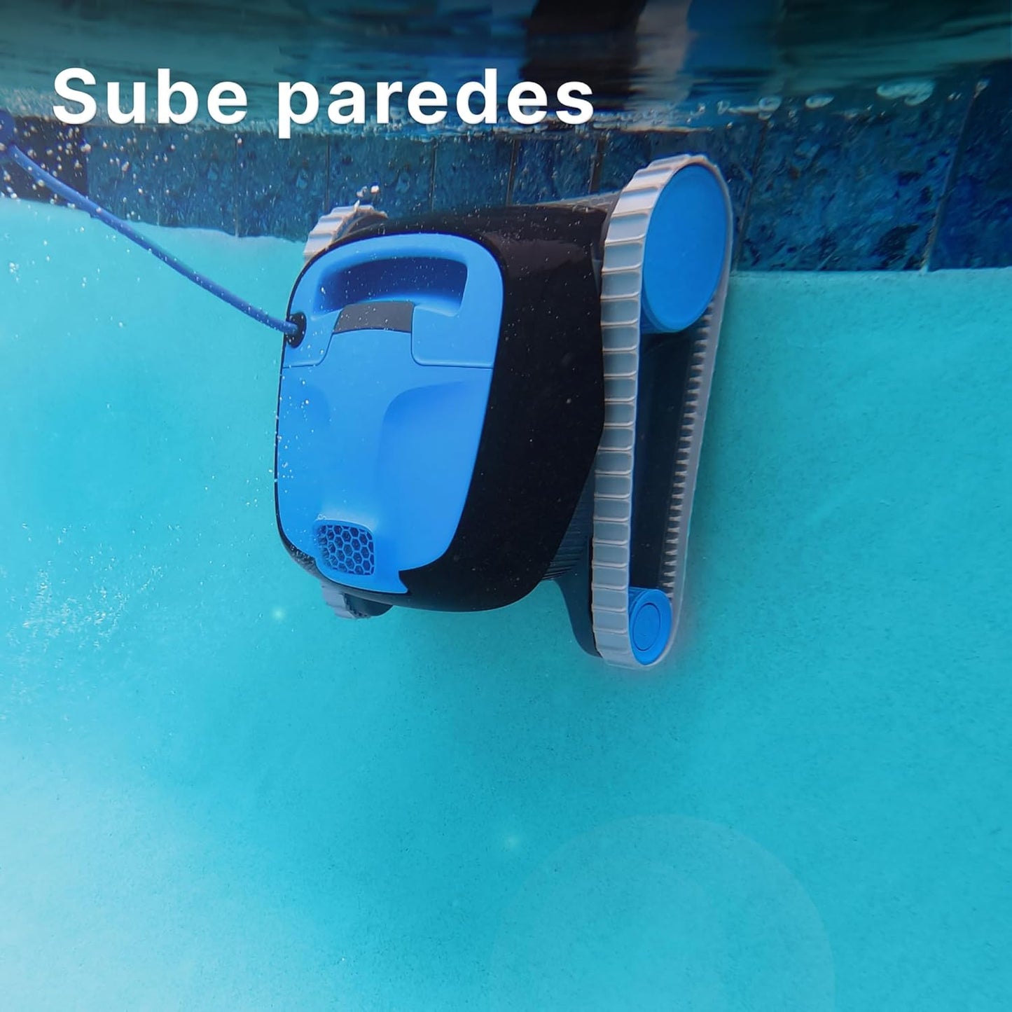 Robot limpiafondos automático para Piscinas enterradas y Desmontables de 10m