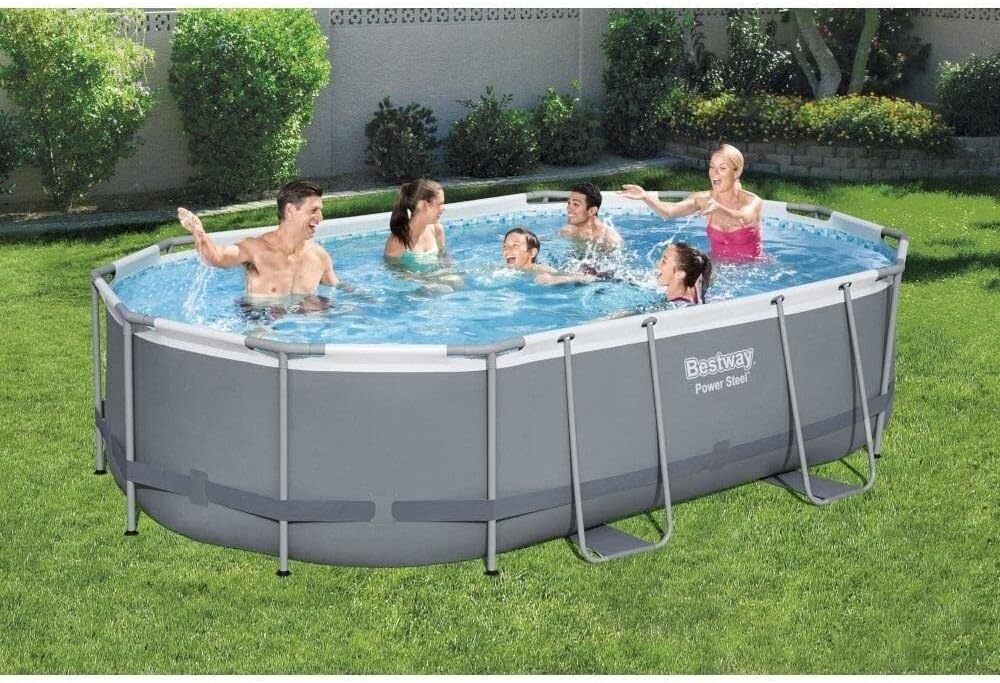 Piscina elevada de acero eléctrico 56448-3 de 488 x 305 x 107 cm&nbsp;