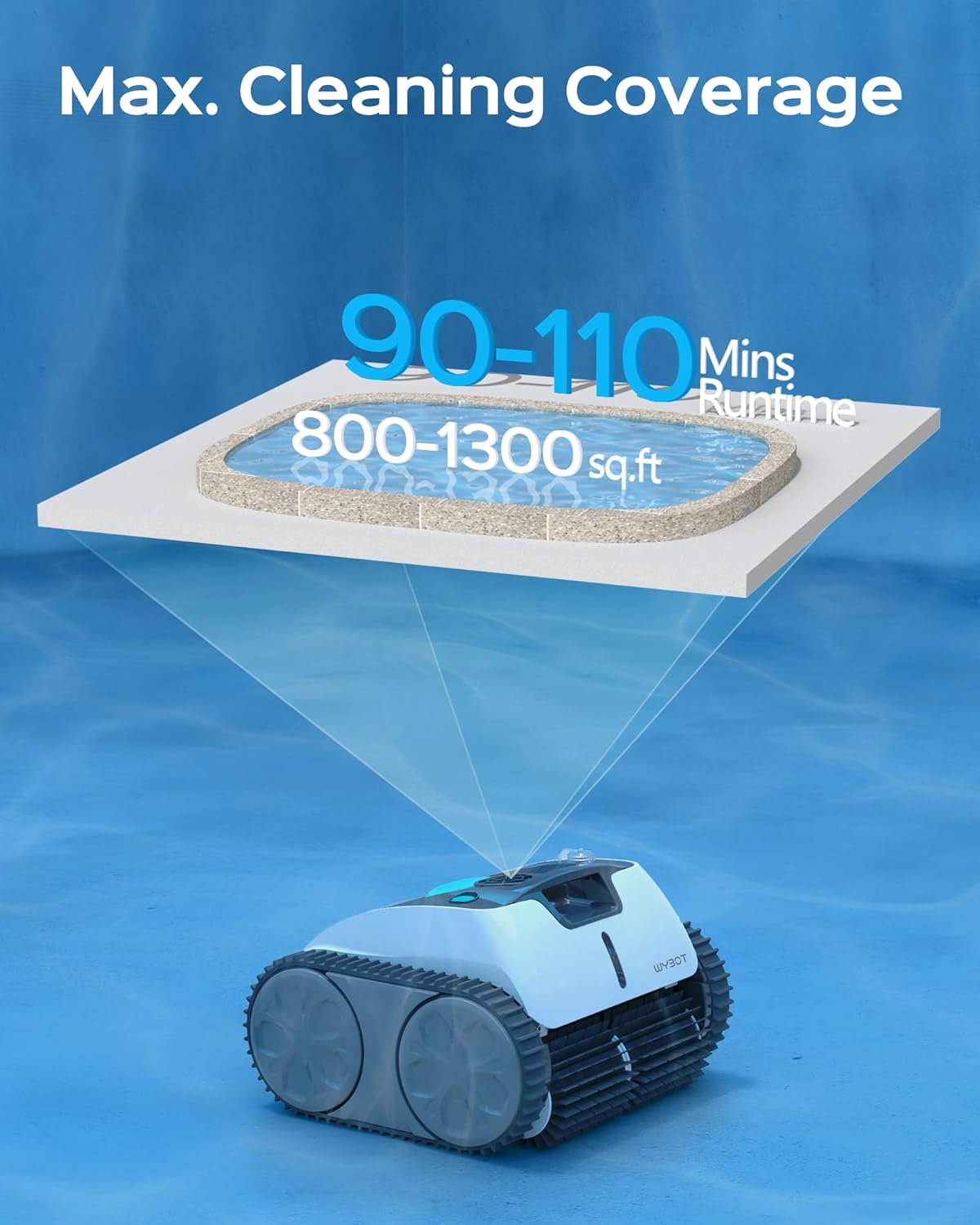 Robot Limpiafondos Piscina y Paredes para Aspirador Piscinas de hasta 120m²