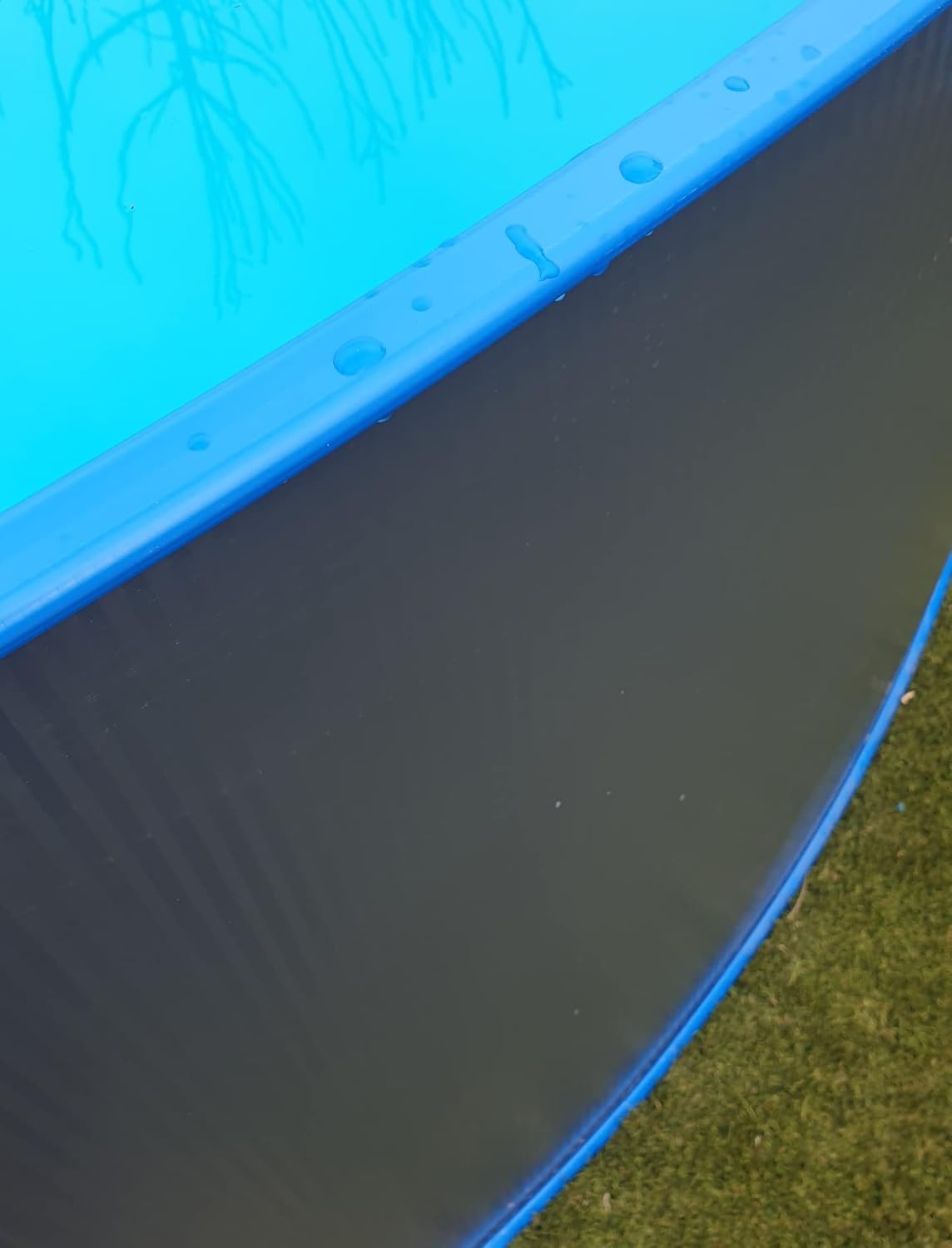 Piscina de Pared de Acero, 350 x 120 cm, Color Antracita&nbsp;