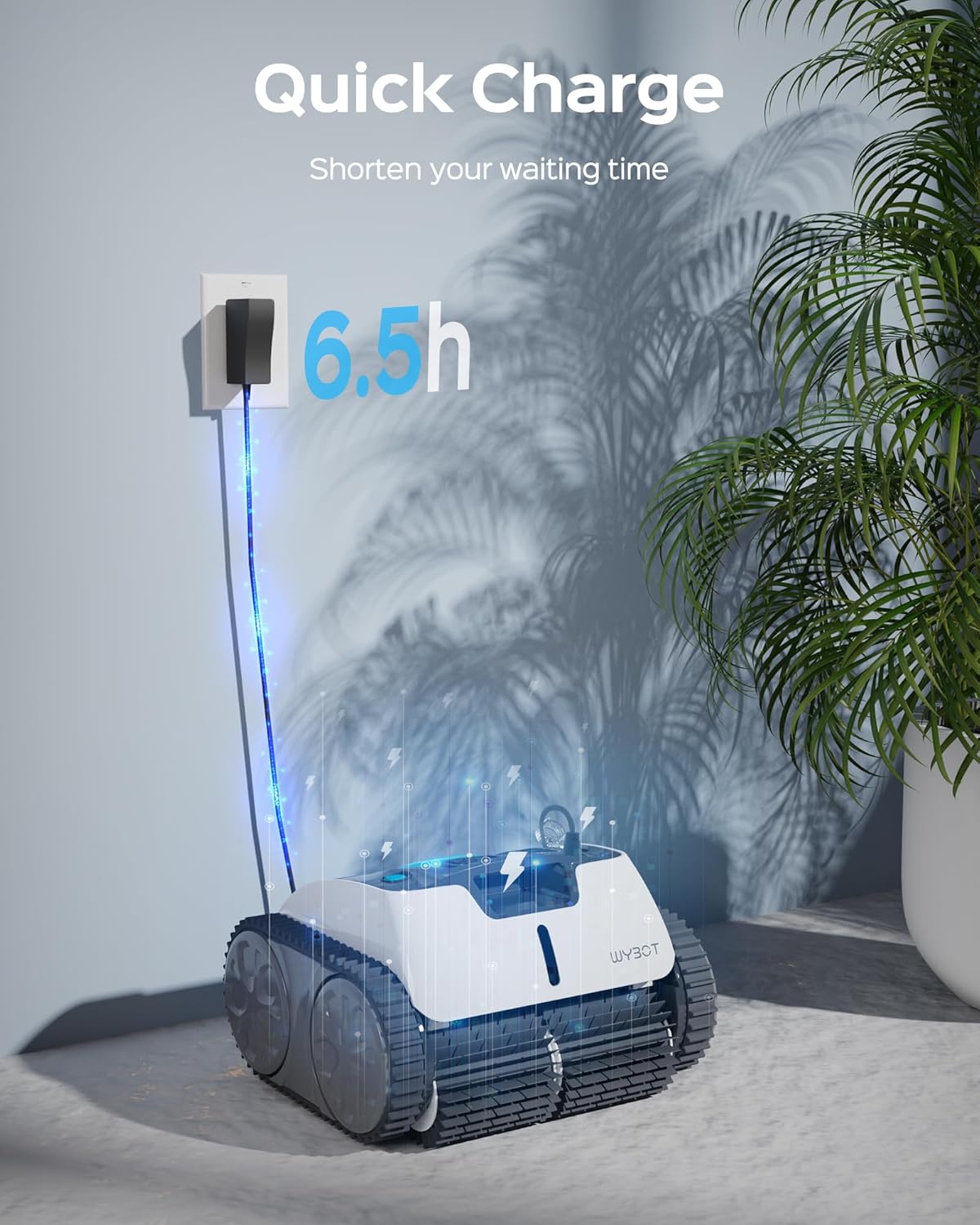 Robot Limpiafondos Piscina y Paredes para Aspirador Piscinas de hasta 120m²