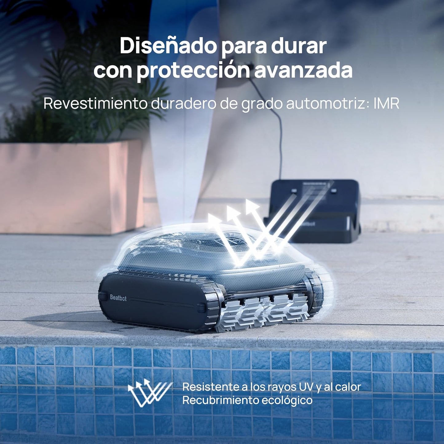 Robot Pool Vacuum Cleaner limpiafondos inalámbrico, Posicionamiento Inteligente