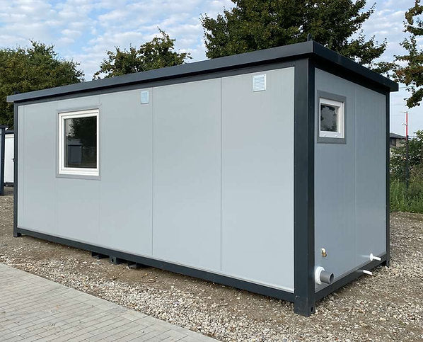 Contenedor 6×2,40m + WC, ducha y cocina