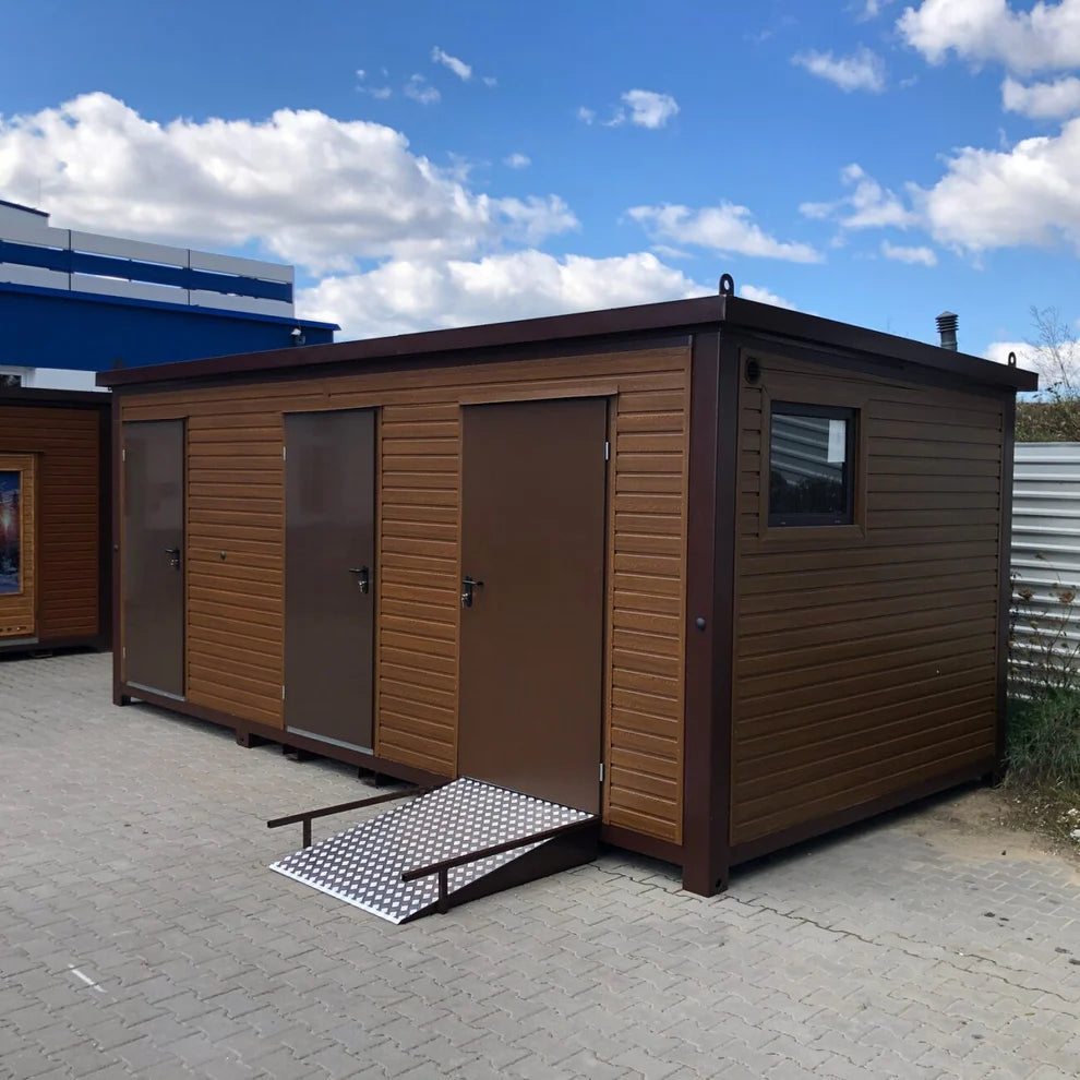 Contenedor de panel sándwich con aseo, 6,00×3,00